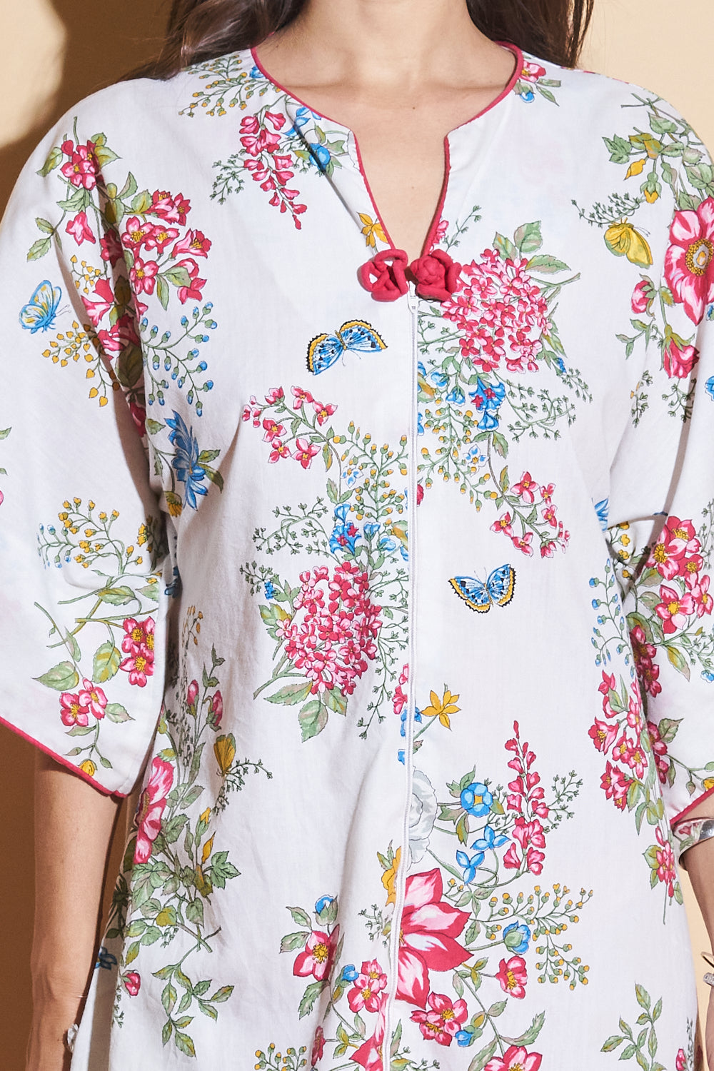 Vintage Floral Housecoat, Sz XS-Medium