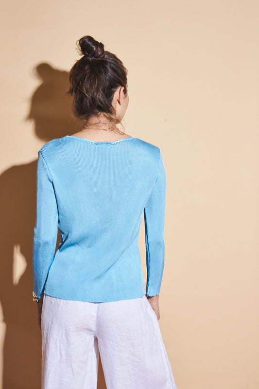 Pre-loved Ice Blue Cardigan, Sz Medium
