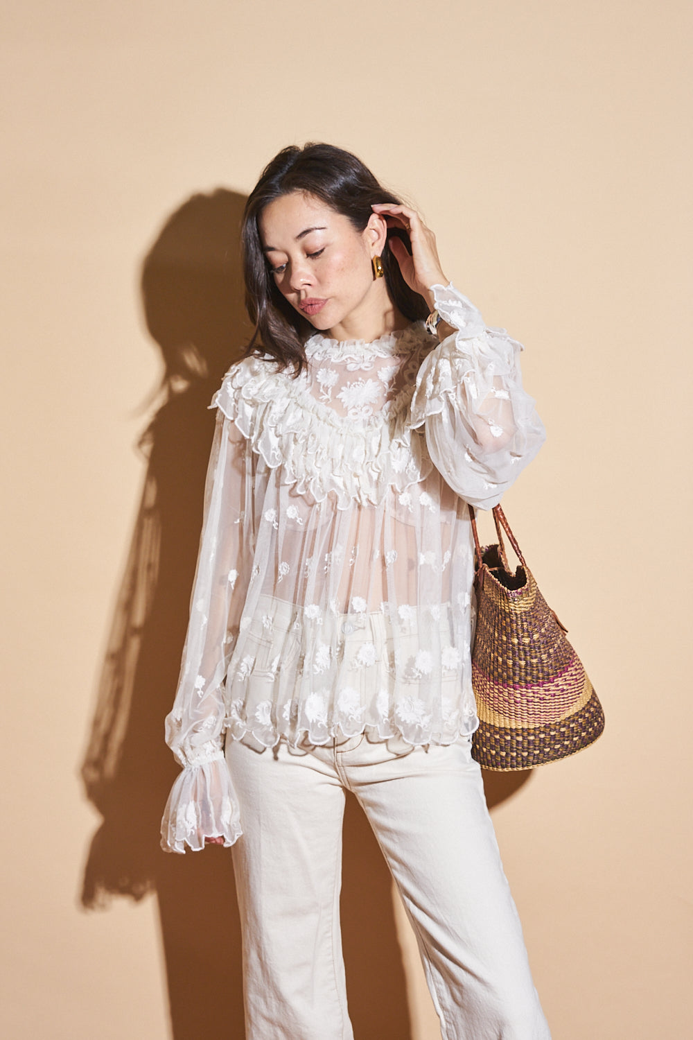 Pre-loved Ulla Johnson Lace Blouse, Sz Small