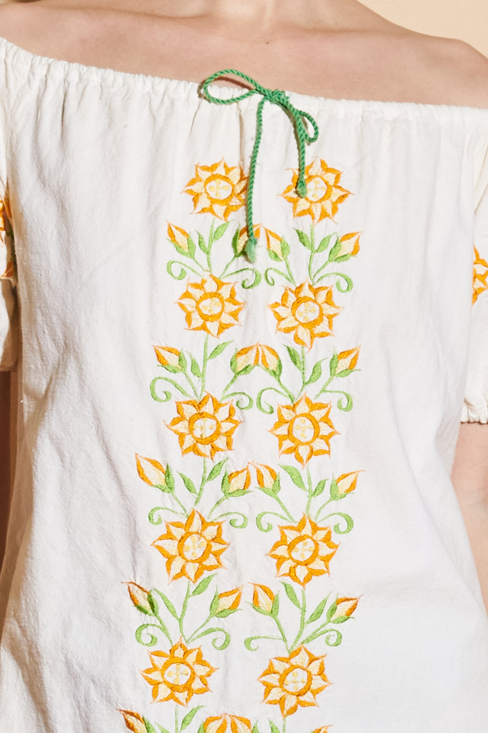 Embroidered Cotton Dress, Sz XS-Small