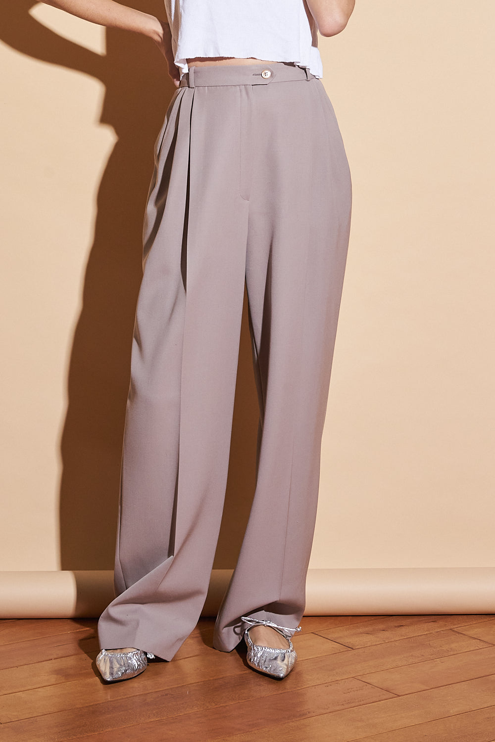 Vintage Gucci Taupe Trouser, Sz 27"