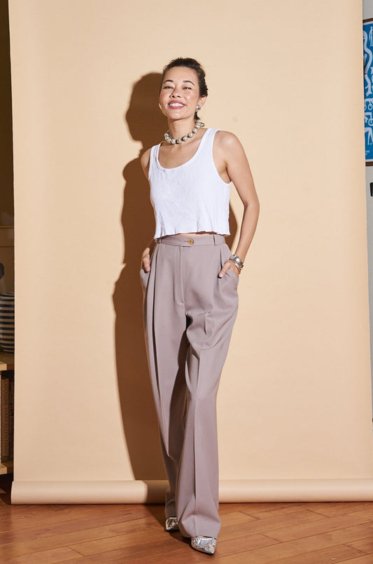 Vintage Gucci Taupe Trouser, Sz 27"