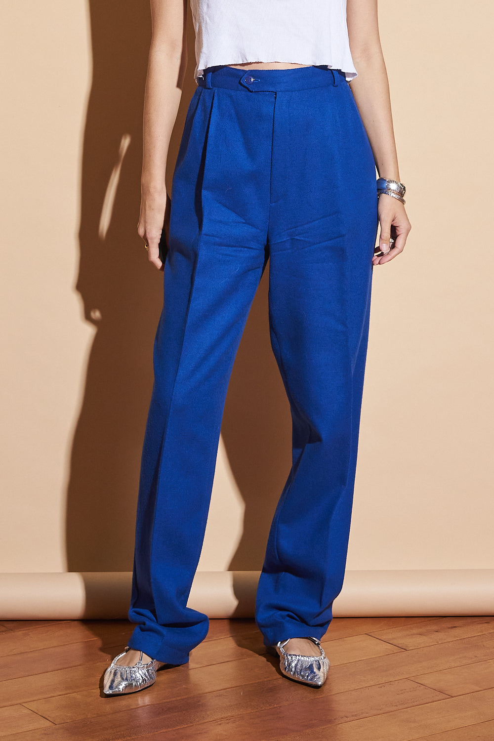 Cobalt Wool Suit, Sz Medium