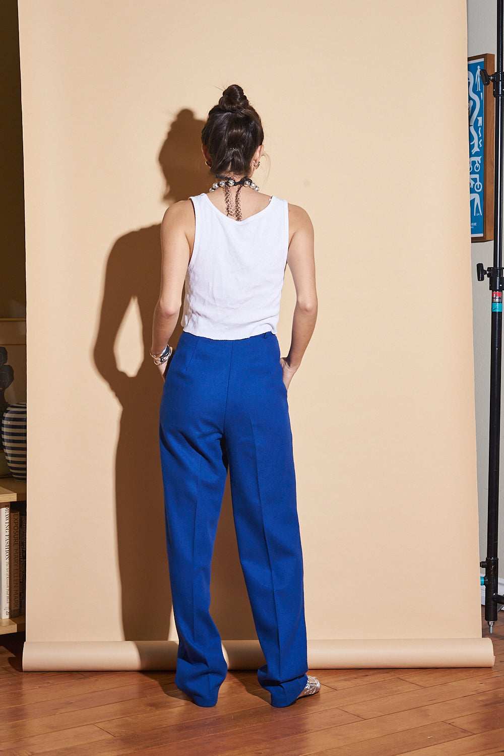 Cobalt Wool Suit, Sz Medium