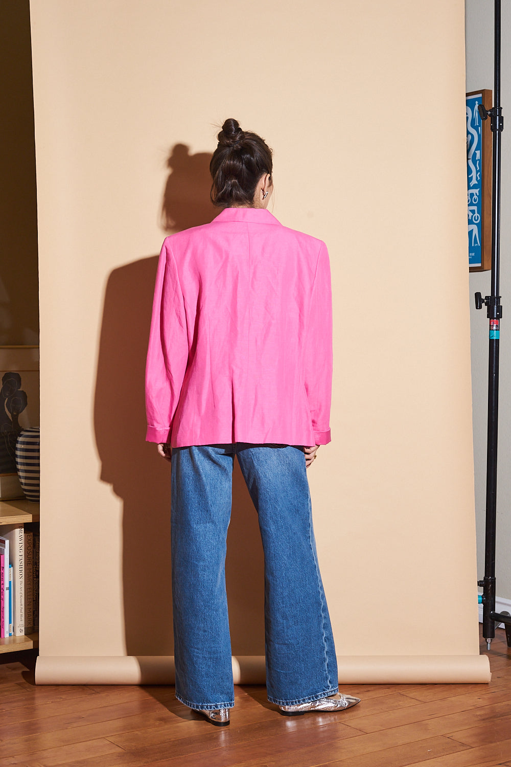 Vintage Bubblegum Pink Blazer, Sz Large