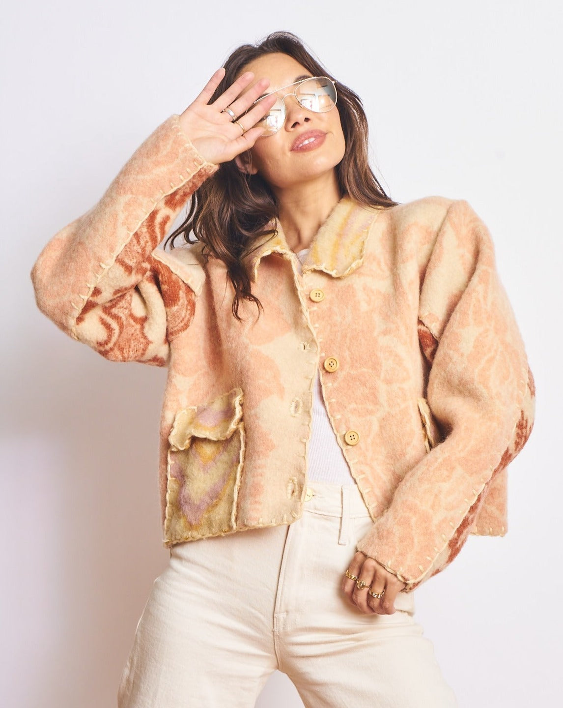 Moana Vintage Patchwork Blanket Jacket