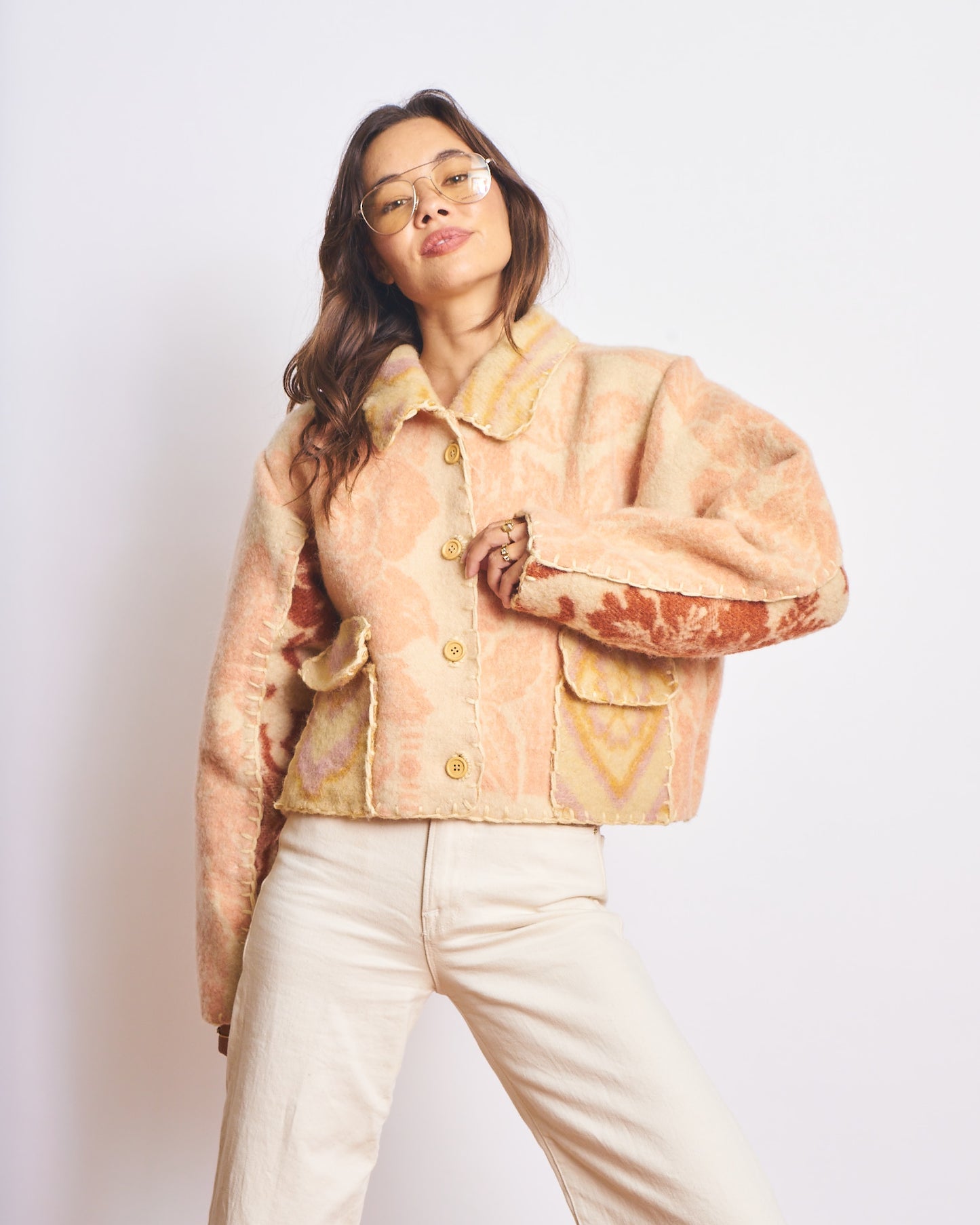 Moana Vintage Patchwork Blanket Jacket