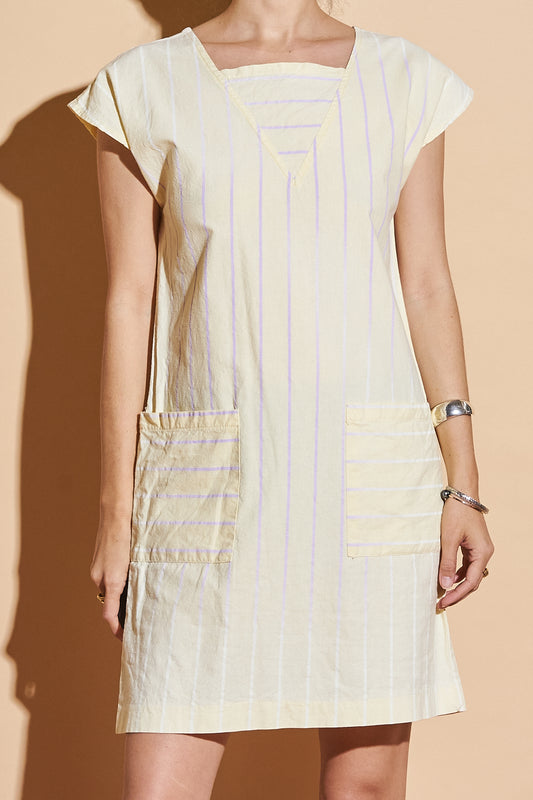 Cotton Striped Dress, Sz XS