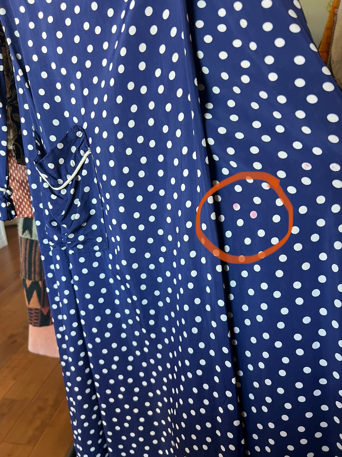 30/40's Polka Dot Wrap Dress, Sz Medium
